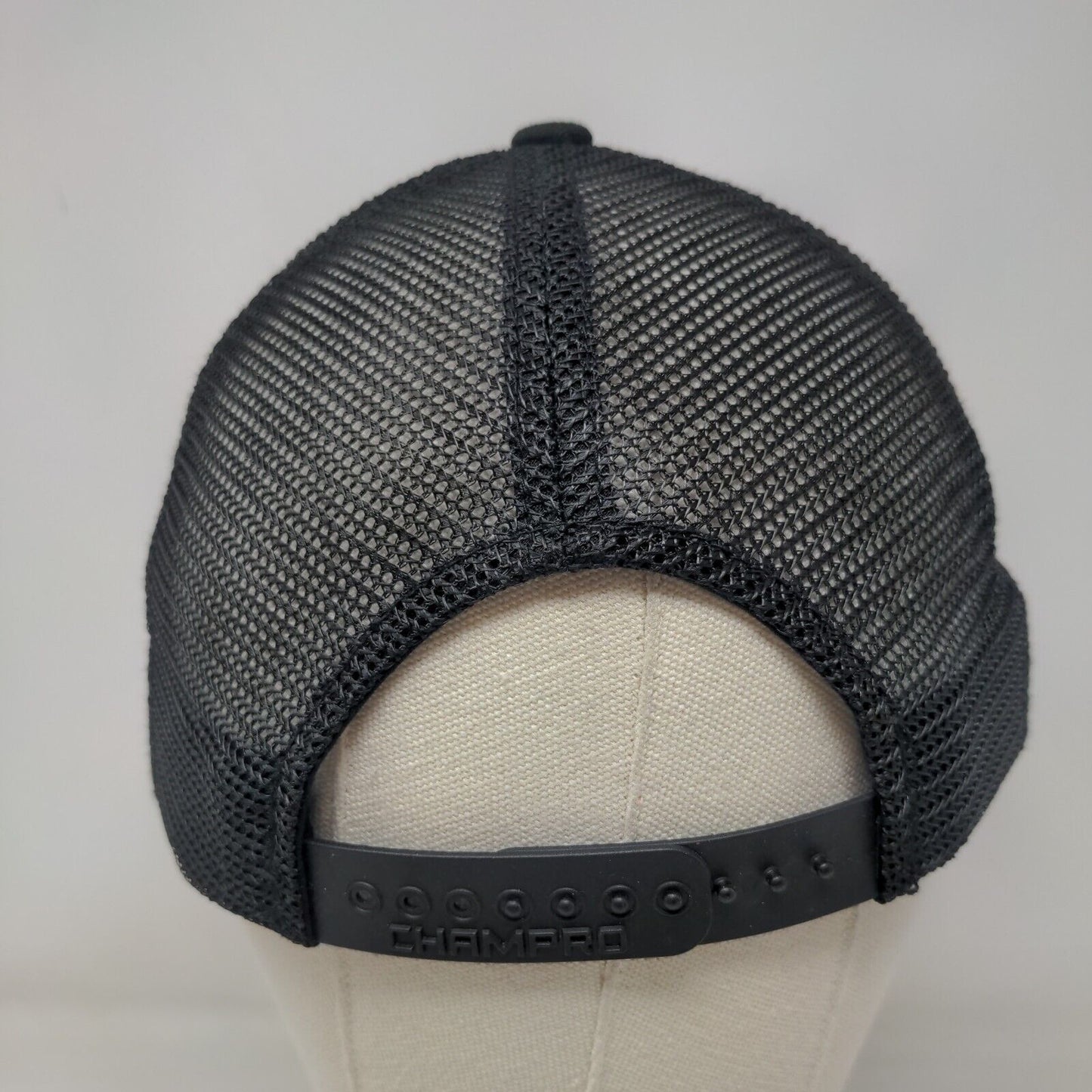 Champro Snapback Hat One Size Black Mesh Back Embroidered Military Shield Logo