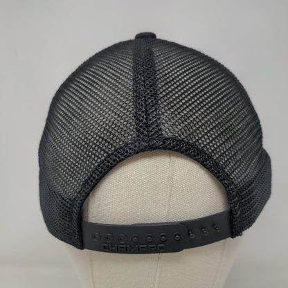 Champro Snapback Hat One Size Black Mesh Back Embroidered Military Shield Logo