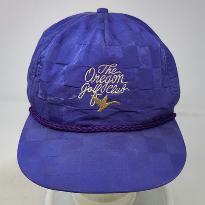 Imperial Trucker Purple Hat Oregon Golf Club Rope Slideback Checkered Vintage