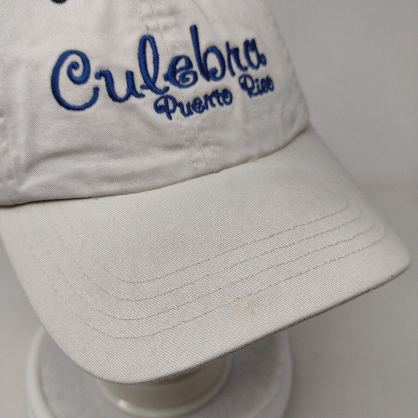 Culebra Puerto Rico Strapback Hat Tan One Size Adjustable Embroidered Polar