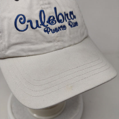 Culebra Puerto Rico Strapback Hat Tan One Size Adjustable Embroidered Polar