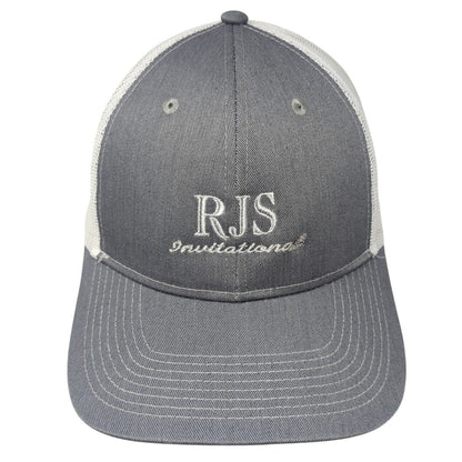 RJS Invitational Snapback Trucker Hat Gray OS Adjustable Mesh Port Authority