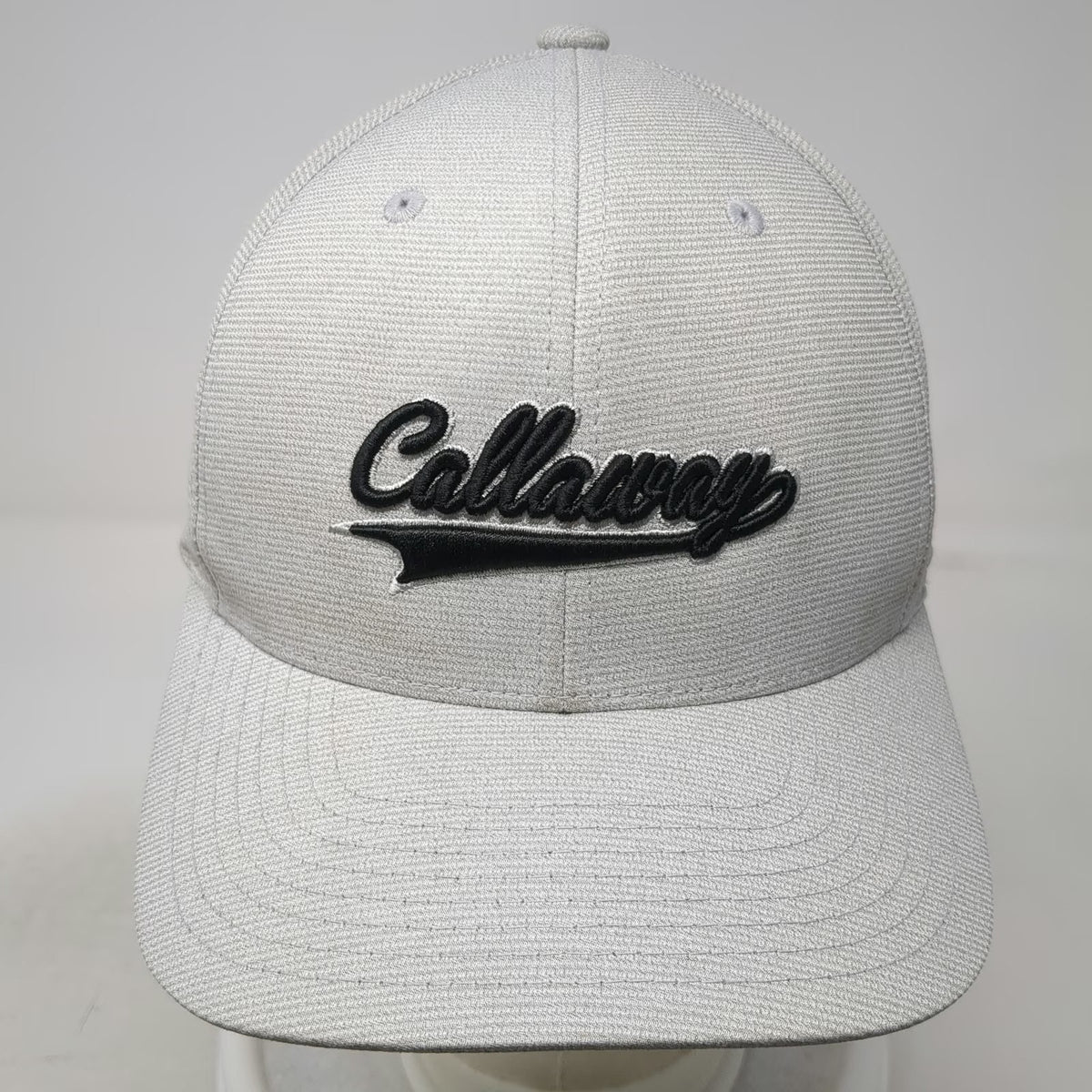 Callaway Snapback Gray Hat One Size Structured Golf Cap Breathable Script Logo