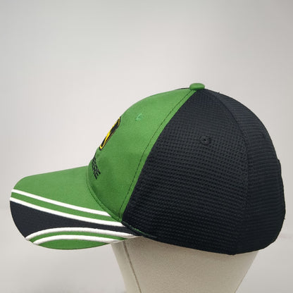 John Deere Baseball Cap Green One Size Mesh Back Contrast Piping Strapback Hat
