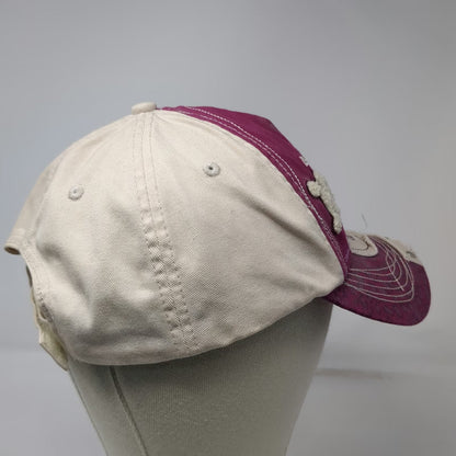 Hard Rock 5 Panel Purple Beige Hat One Size Chenille Animal Print Distressed