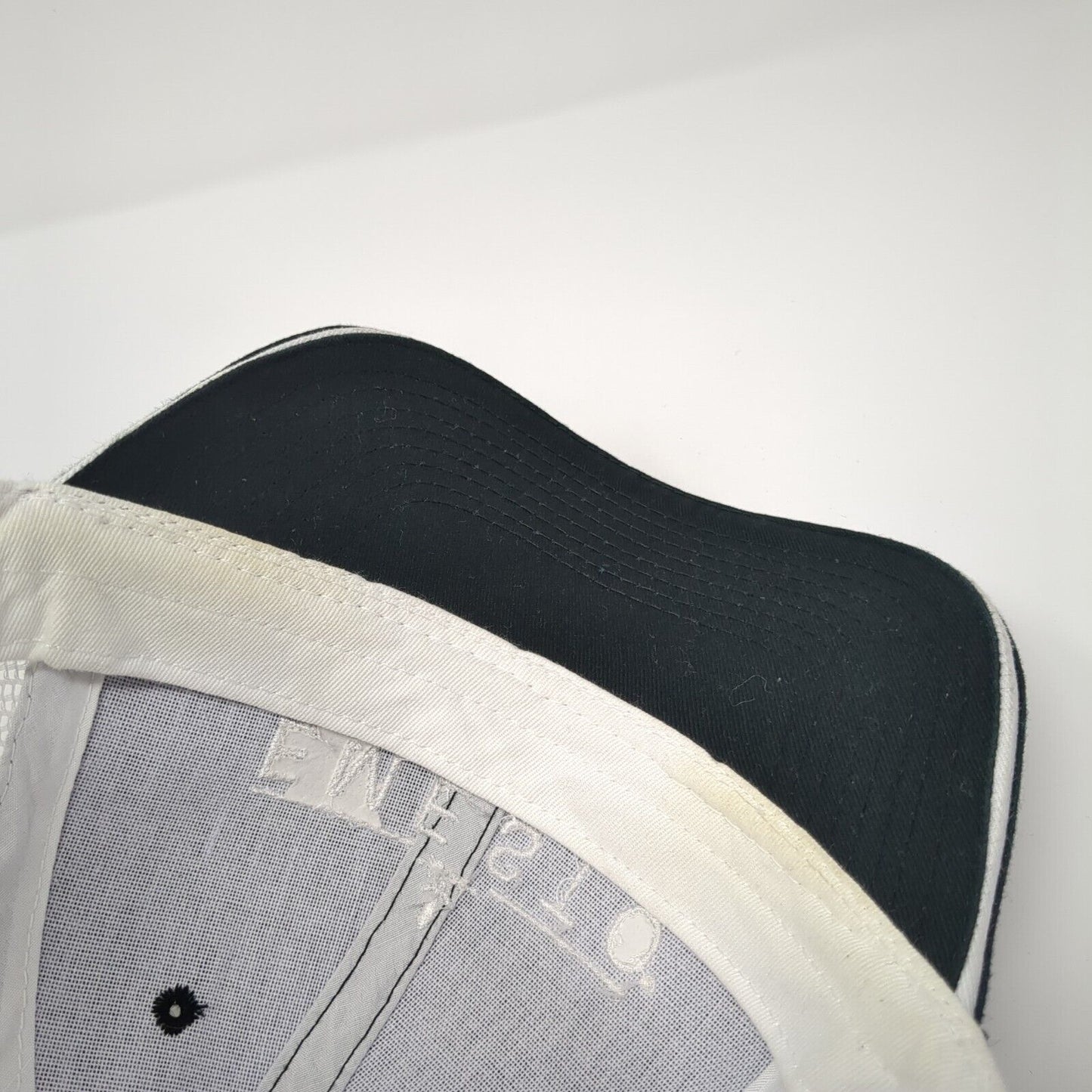 Emesto Silver Strapback Mesh Back Trucker Hat Black One Size Colorblock