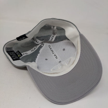 Huk Fishing Fitted Mesh Back Trucker Hat Gray L/XL Stretch 6 Panel