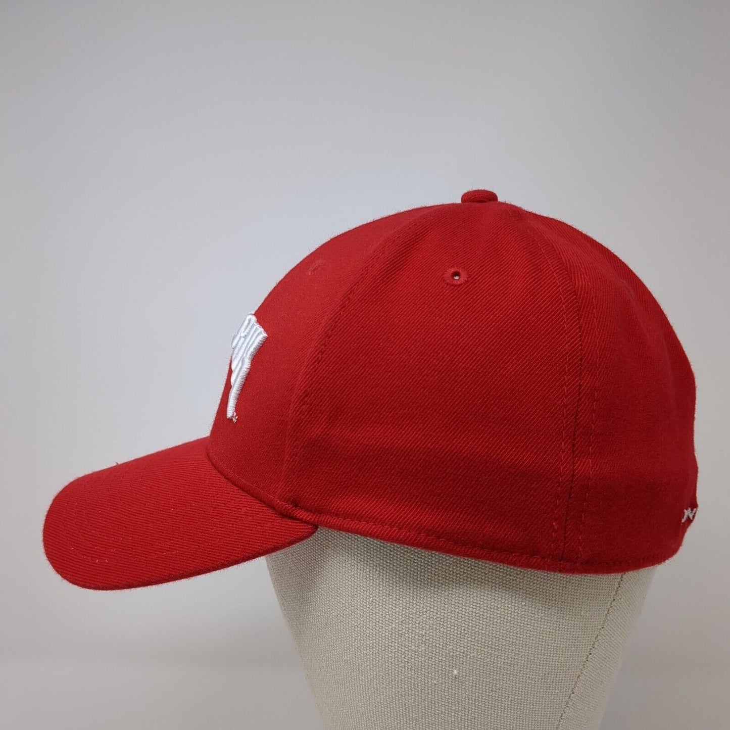 Maverik Fitted Hat Red S-M Solid Embroidered Adventure's First Stop