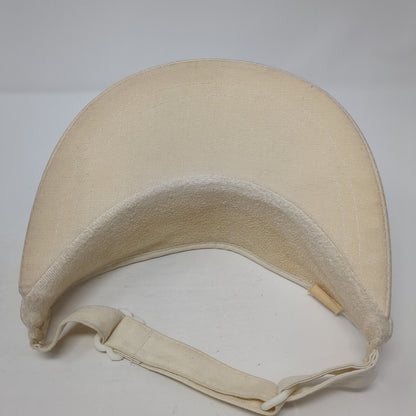 LSLCA Slideback Sun Visor Hat Cream One Size Solid Adjustable Outdoor