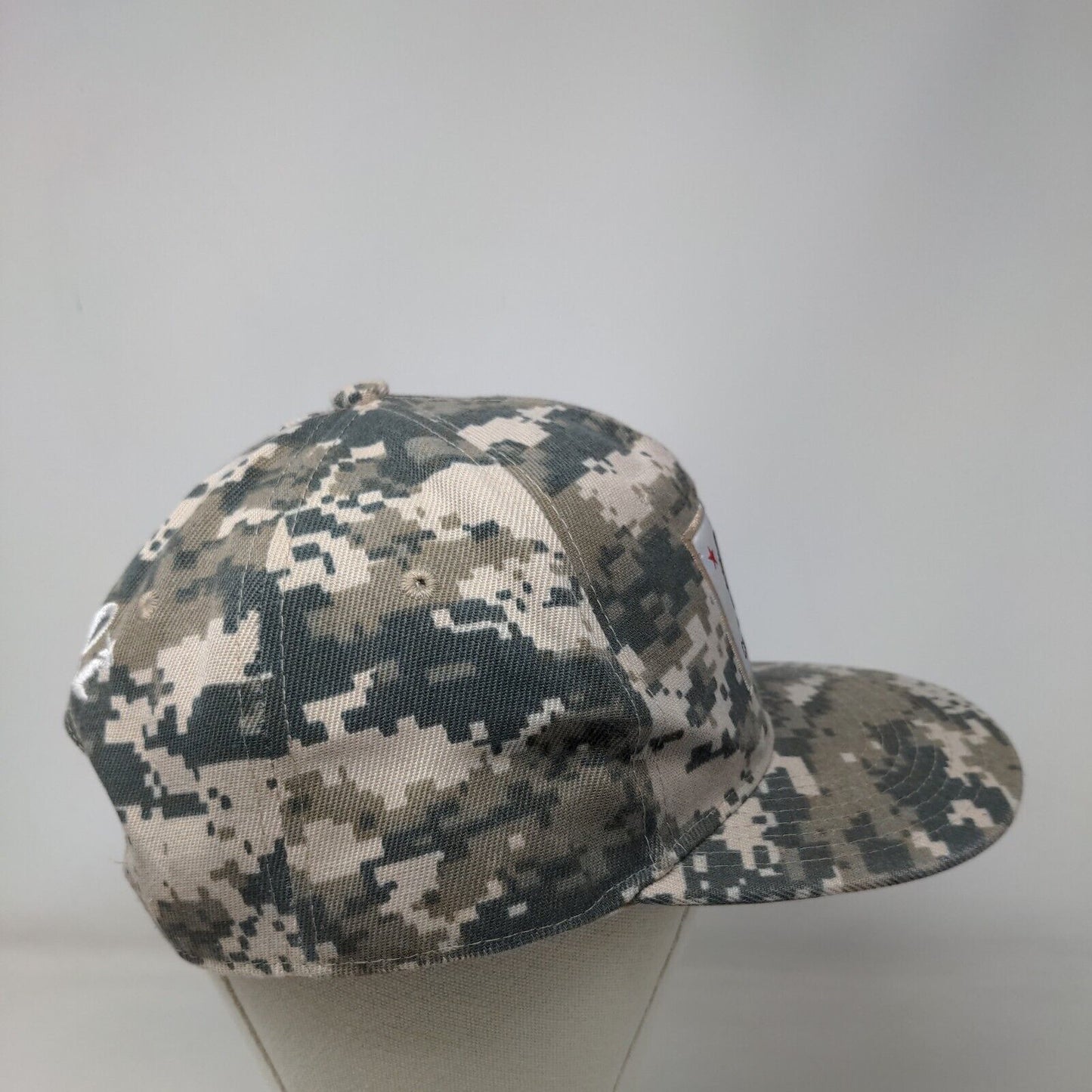California Republic Bear Snapback Hat Camo One Size Adjustable Cali