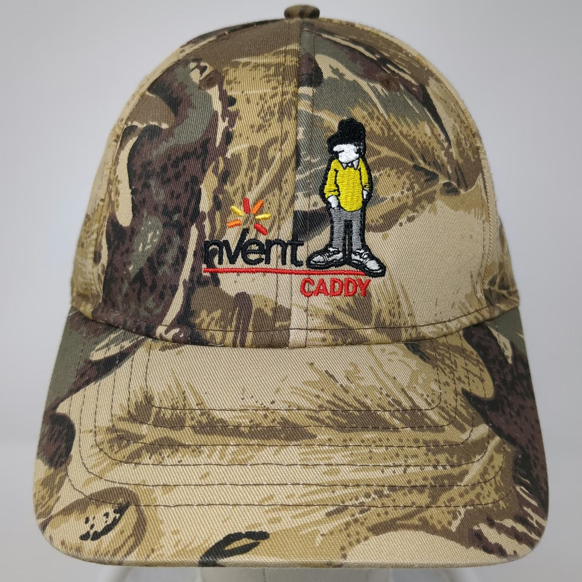 nVent Caddy Camo Baseball Cap OSFM Beige Hat Embroidered Electrical Strapback