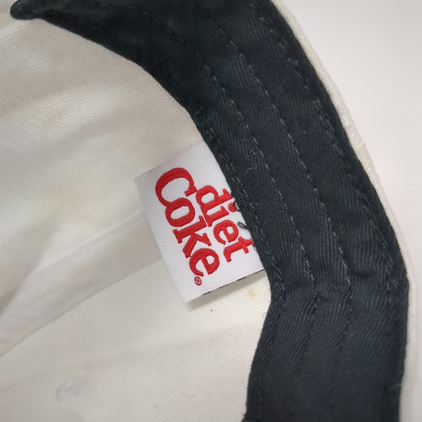 American Needle 5 Panel White Black Hat One Size Diet Coke Patch Rope Snapback