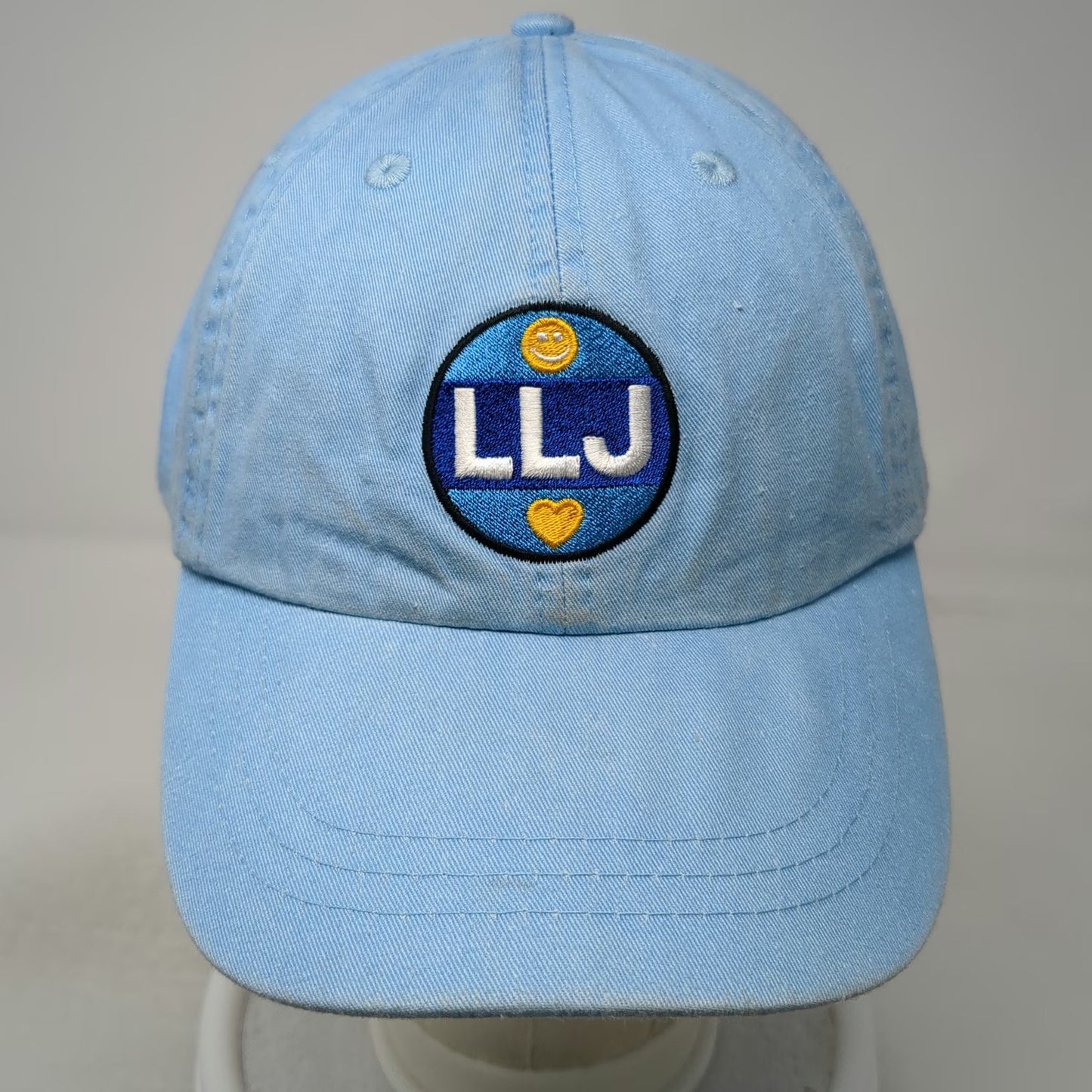 Adams Baseball Cap Blue One Size Live Like Jonathan Leather Strapback Hat