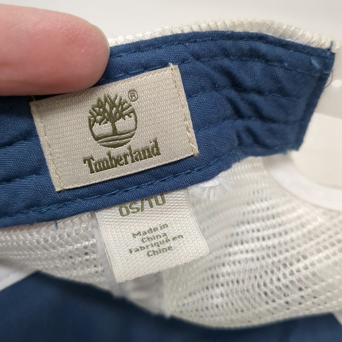 Timberland Trucker Hat Orange OSFM Mesh Back Snapback Tree Logo Stitching Cap
