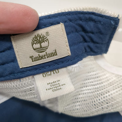 Timberland Trucker Hat Orange OSFM Mesh Back Snapback Tree Logo Stitching Cap