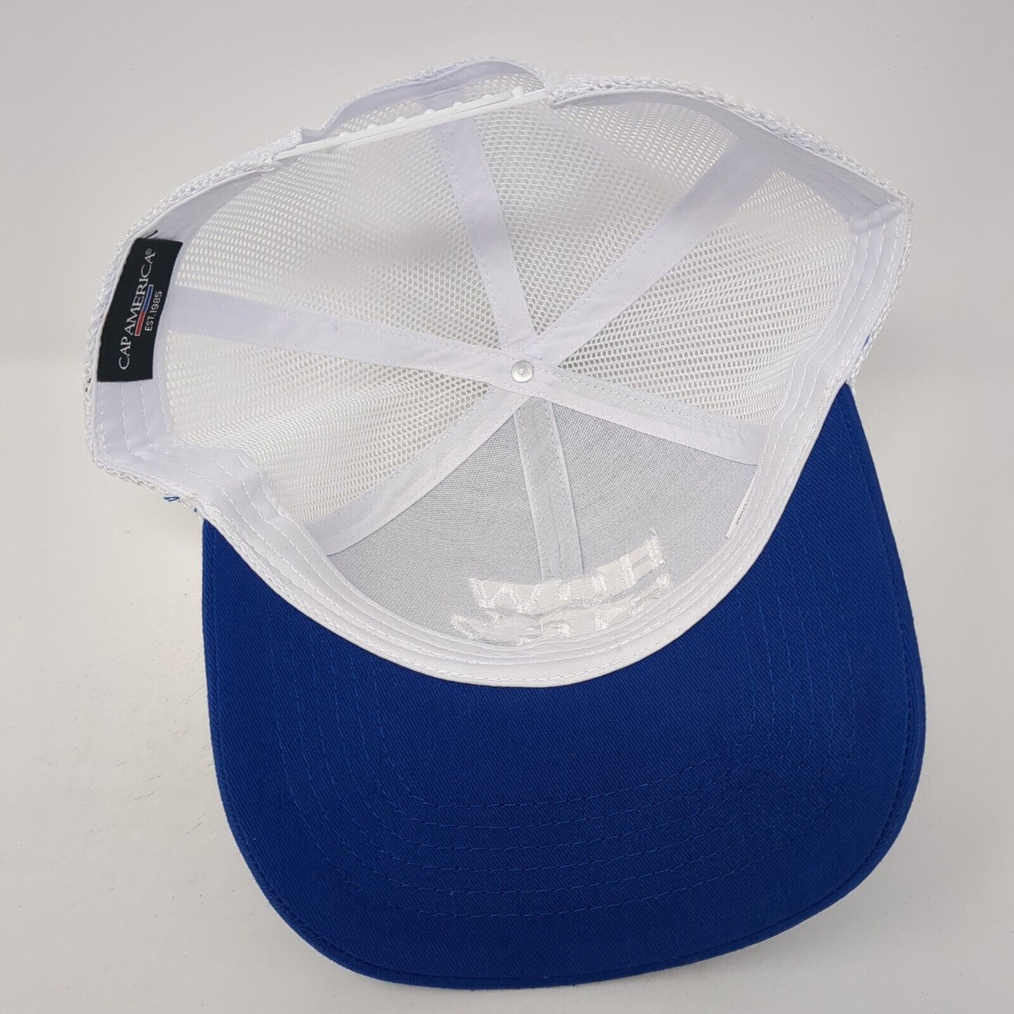 How Big? Novuglass.com Snapback Trucker Hat Blue One Size Mesh Back Cap America