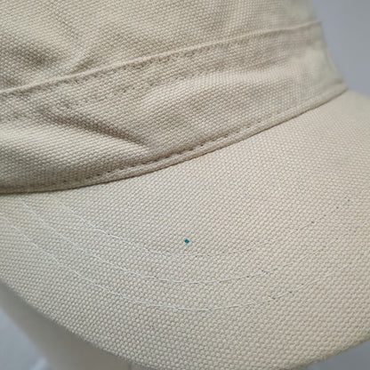 Kerrits Army Cap Beige One Size Cotton Buckle Strapback Cadet Carrot Logo Hat