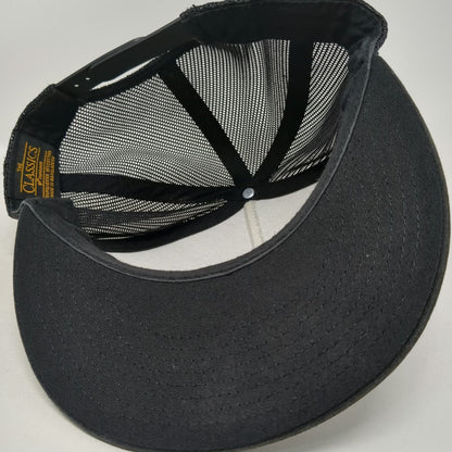 Yupoong Trucker Hat Black One Size Salty Rodeo Snapback Matt 5 13 Mesh Western