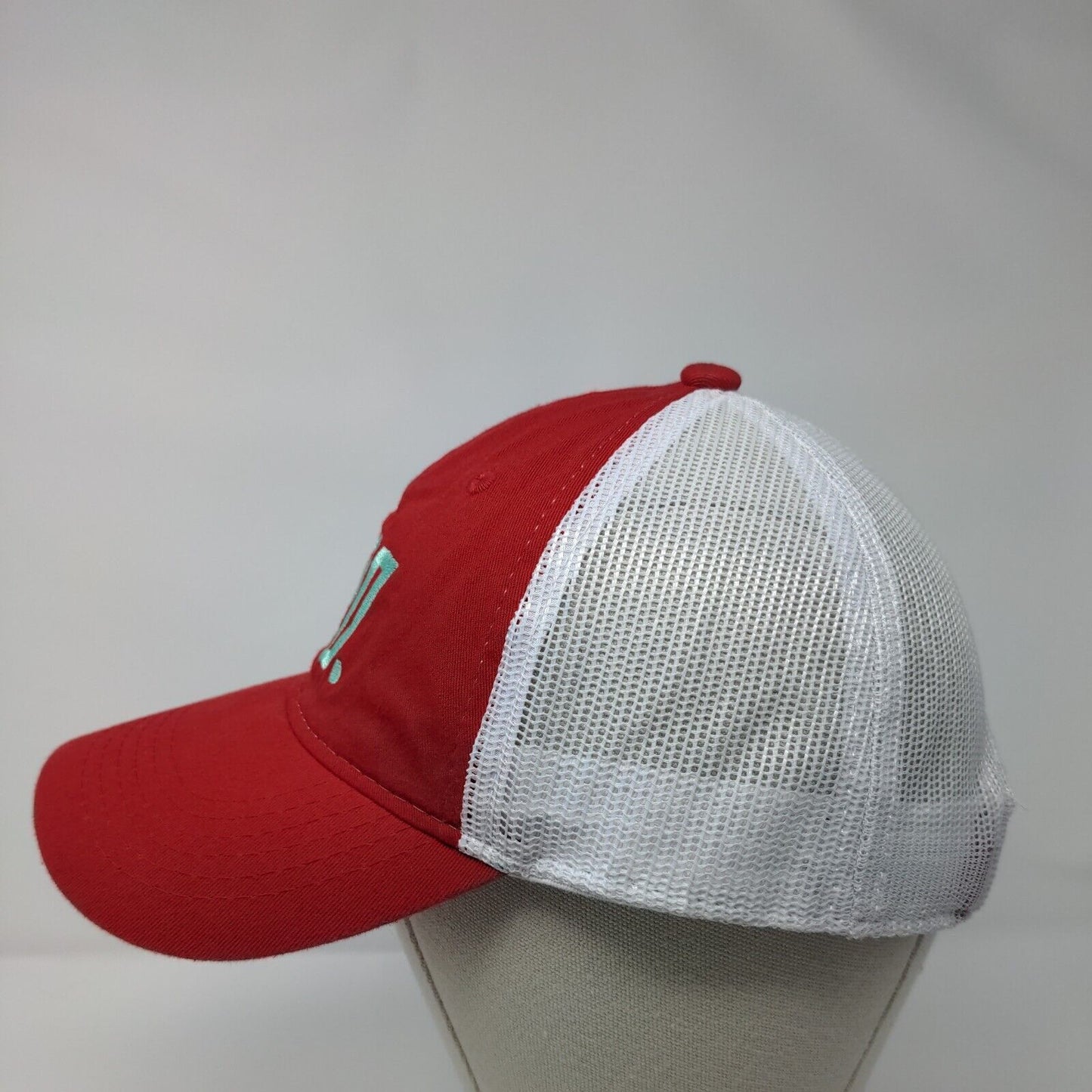 Outdoor Cap Strapback Mesh Back Trucker Hat Red One Size Colorblock