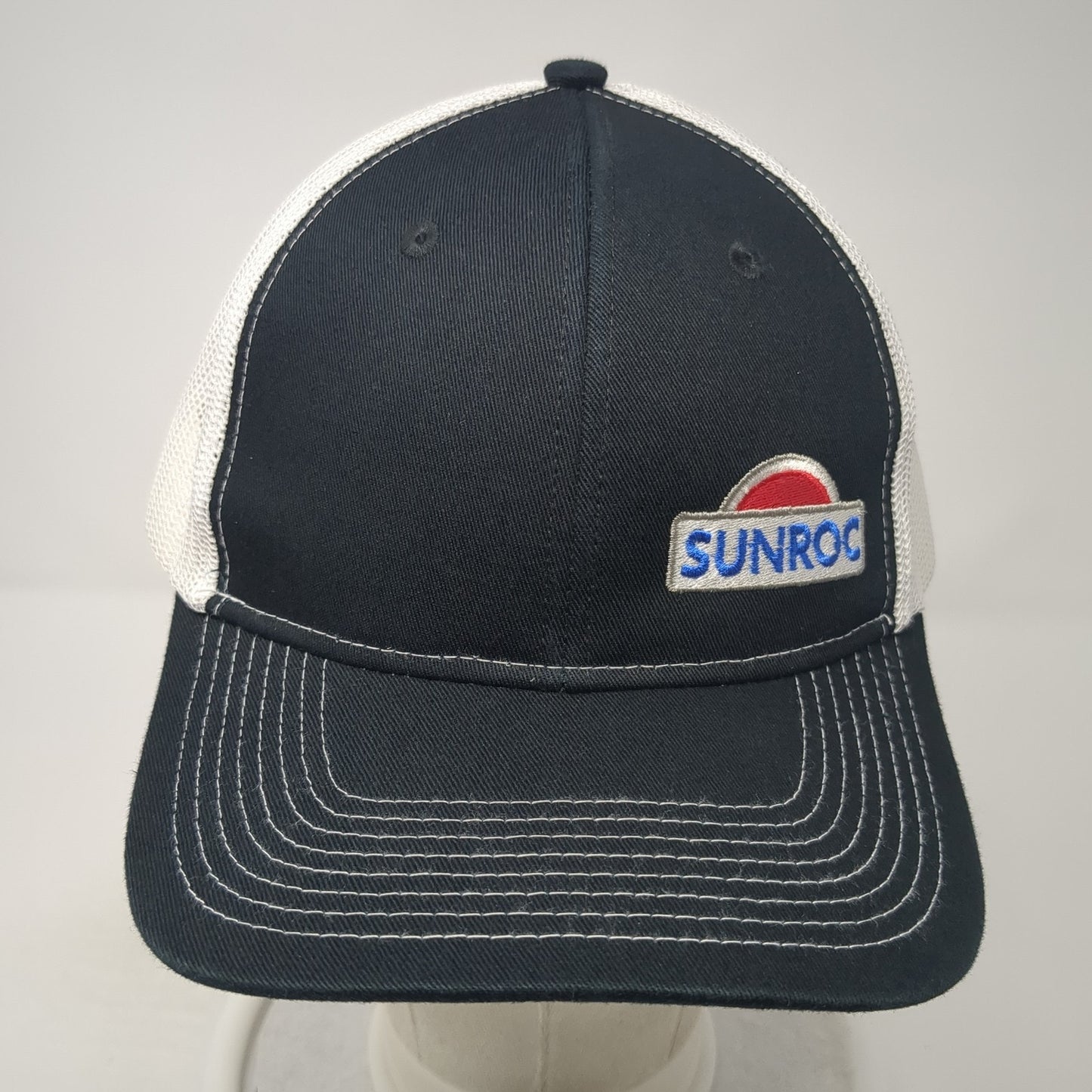 Sunroc Snapback Mesh Back Trucker Hat Black One Size Port Authority