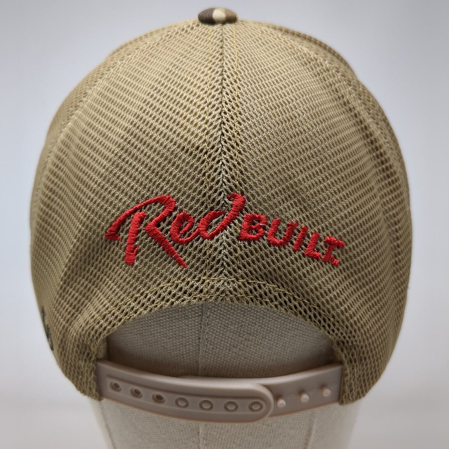 Red Built Snapback Trucker Hat Camo One Size Flexfit 110 Cap America