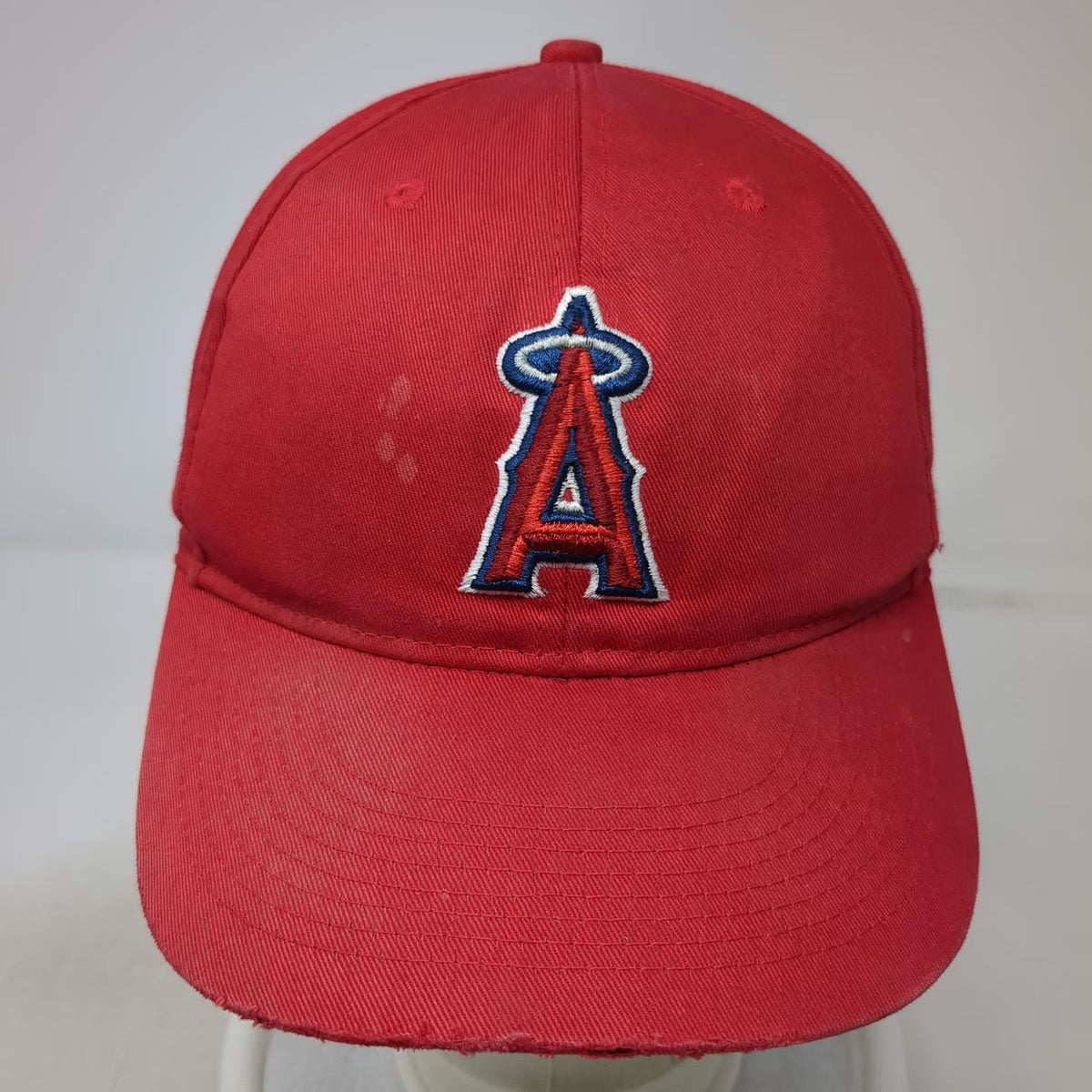 OC Sports Los Angeles Angels MLB Baseball Cap Red One Size Strapback Hat Logo