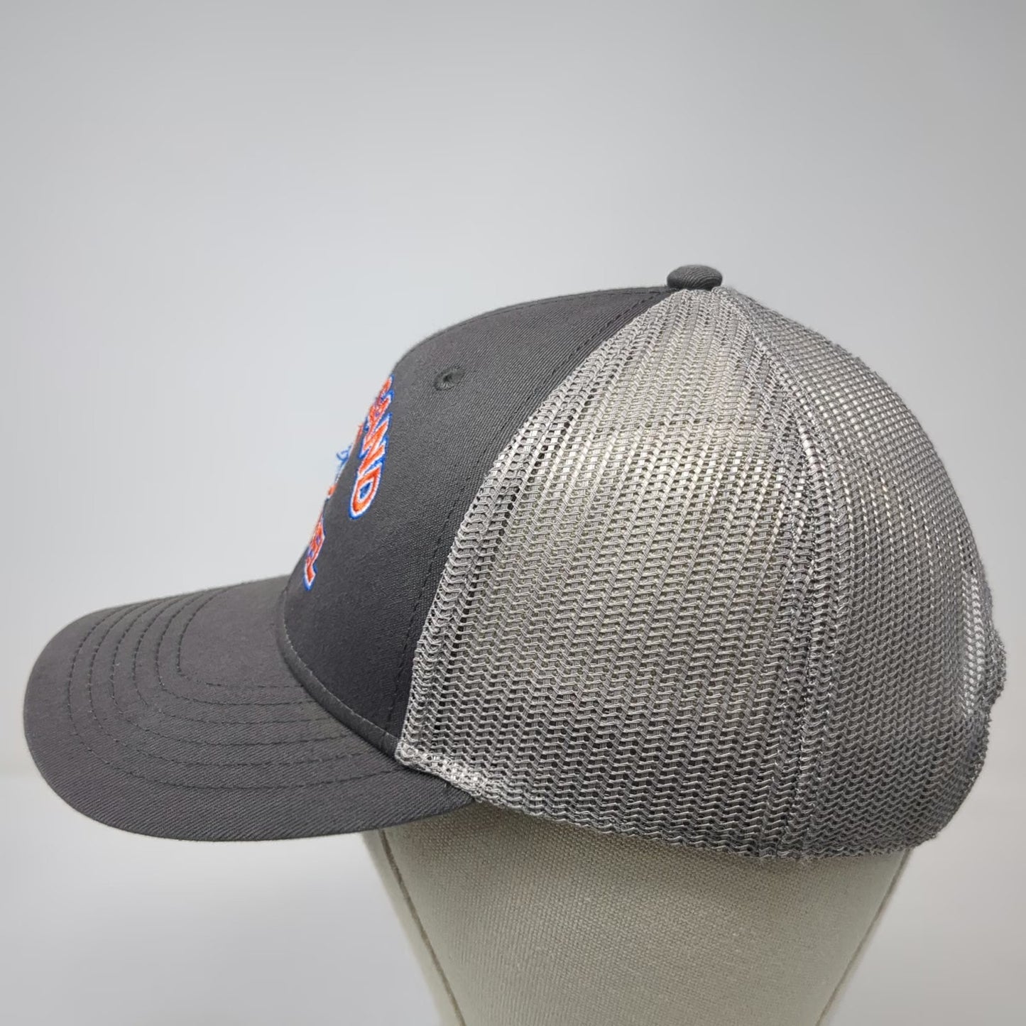 Cap America Trucker Hat Gray One Size Snapback Troy Sand & Gravel Logo Mesh