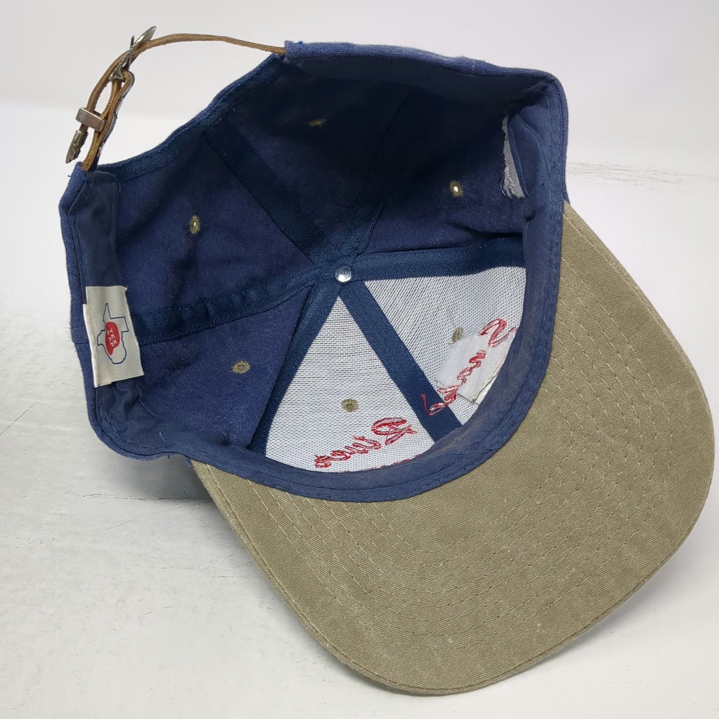TEX KAP Baseball Cap Blue One Size Western Buckle Snake River Stampede Rodeo Hat