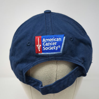 Blue Baseball Cap OSFM Breast Cancer Awareness Pink Ribbon American Cancer Hat