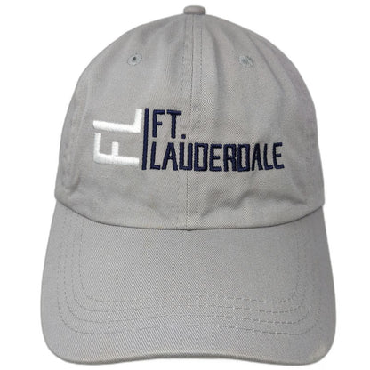 Gray OSFM Baseball Cap Ft. Lauderdale FL Embroidered Adjustable Slideback Hat