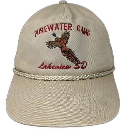 Kkapz 5 Panel Beige One Size Purewater Game Pheasant Rope Snapback Hat Hunting
