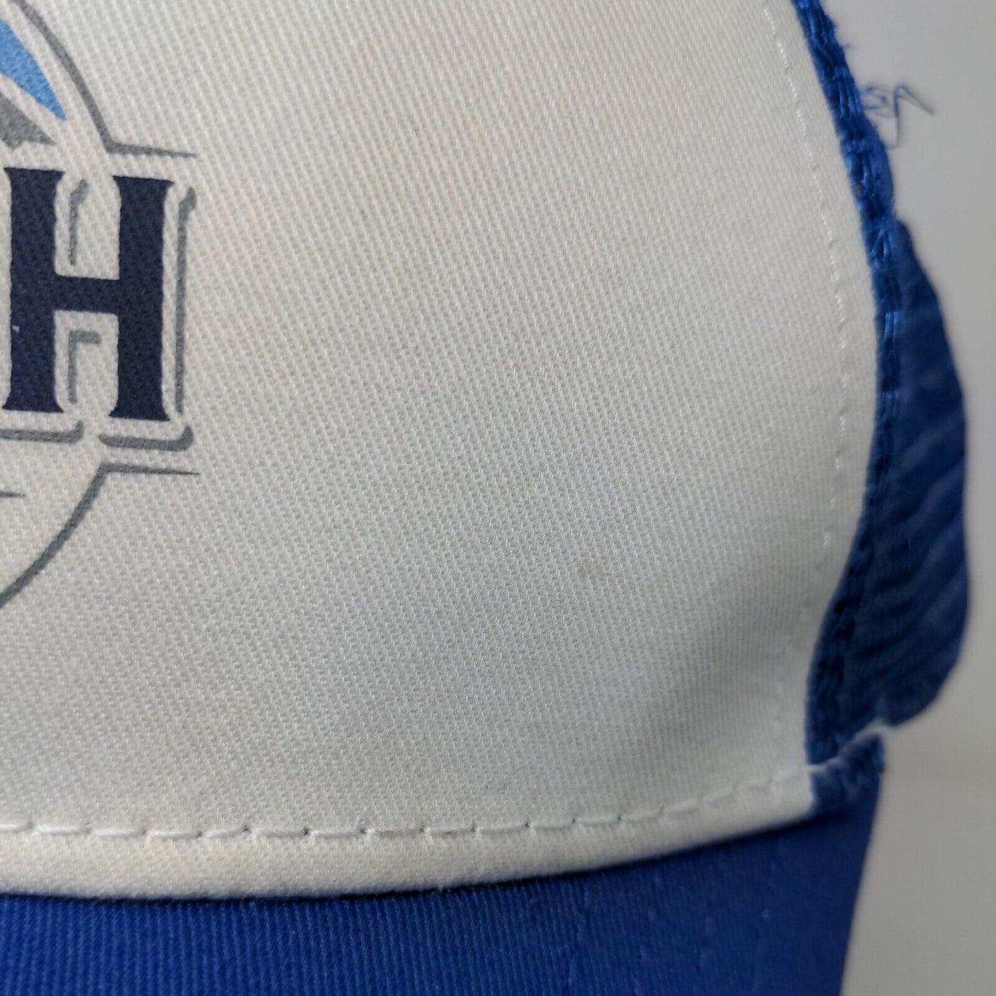 Busch Light Men's Snapback Mesh Back Hat Blue White Beer Adjustable Graphic Logo