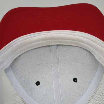 Richardson Trucker Hat Black Red White One Size D&B Supply Patch Mesh Snapback