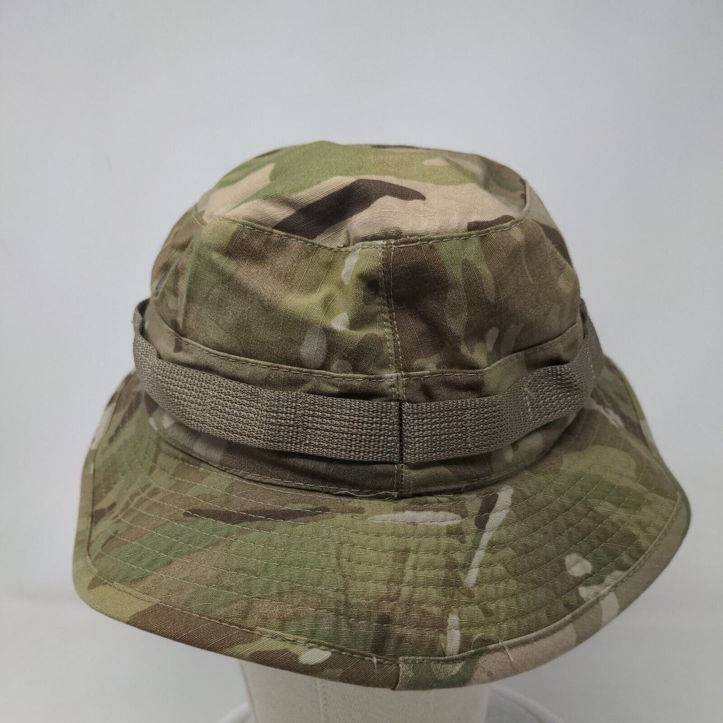 Bernard Cap Co Boonie Hat Camo 7 1/4 Multi Adjustable Chin Strap Army