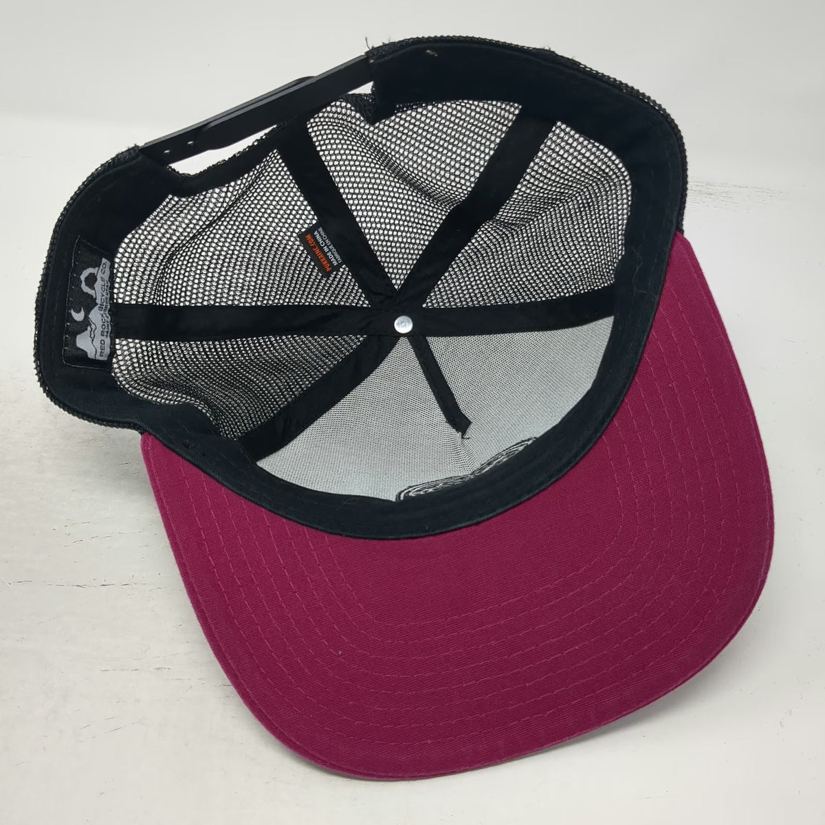 Red Rock Bicycle Co. Pink OSFM Trucker Hat Snapback Mesh Back Utah Gear Patch
