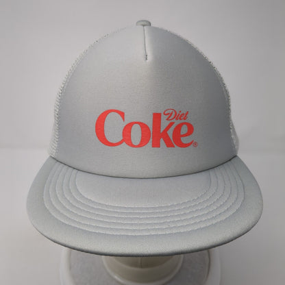 Diet Coke Snapback Mesh Back Trucker Hat Gray One Size Adjustable