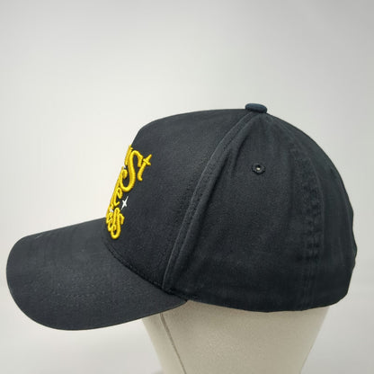 muka 5 Panel Hat Black One Size Snapback Trust the Process Gold Embroidered