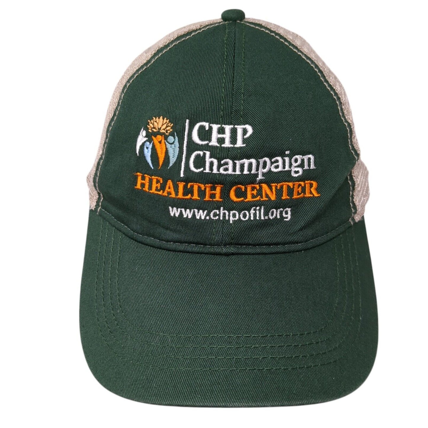CHP Champaign Health Center Snapback Trucker Hat Green One Size Mesh Back
