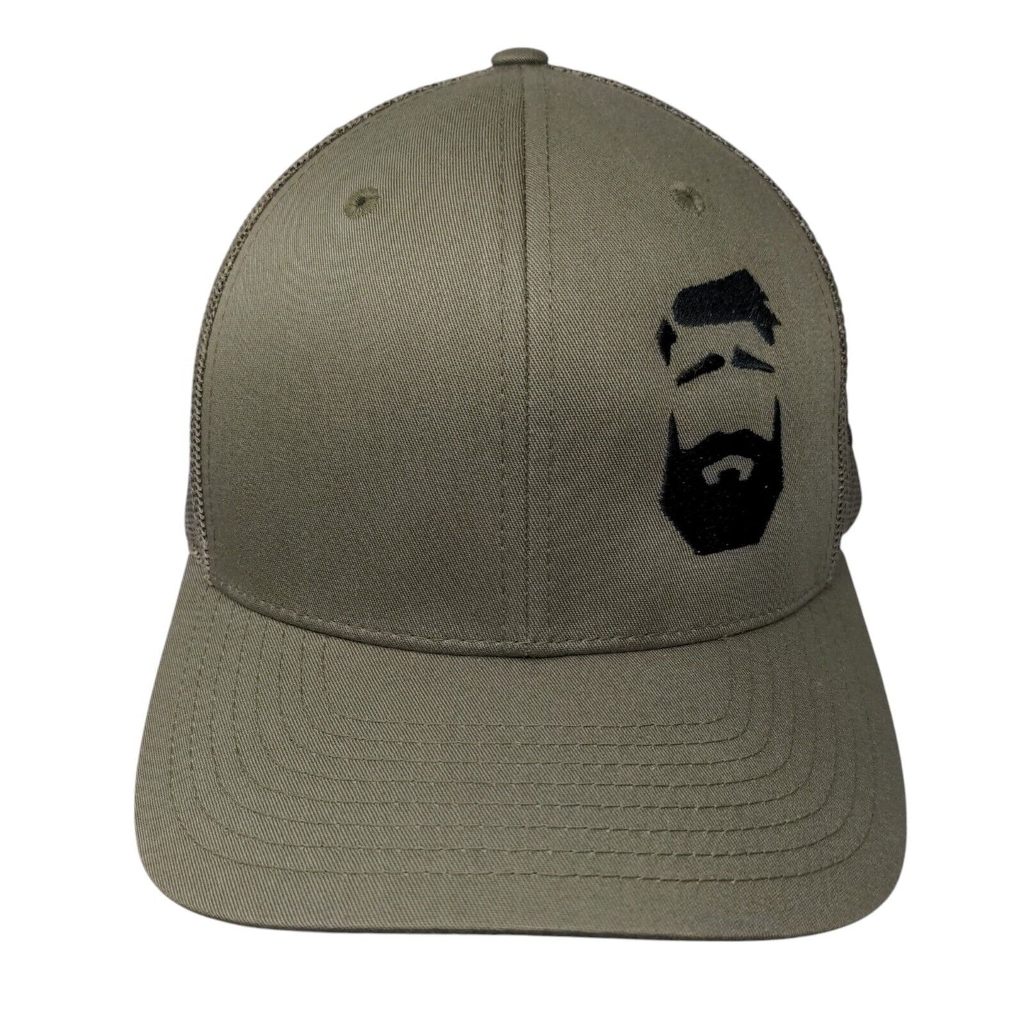 Better Man Beard Snapback Trucker Hat Green OS Adjustable Mesh Back Richardson