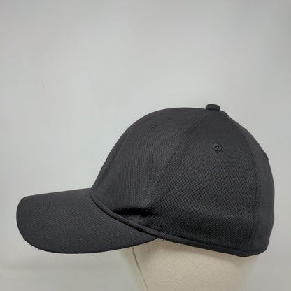 Athletic Works Fitted Hat Black Large/XL Solid Vent Holes Blank 6 Panel