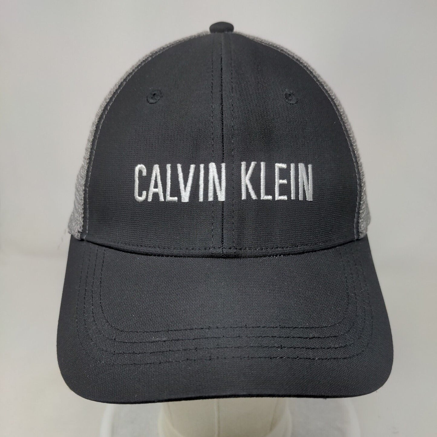 Calvin Klein Snapback Mesh Back Trucker Hat Black One Size Colorblock