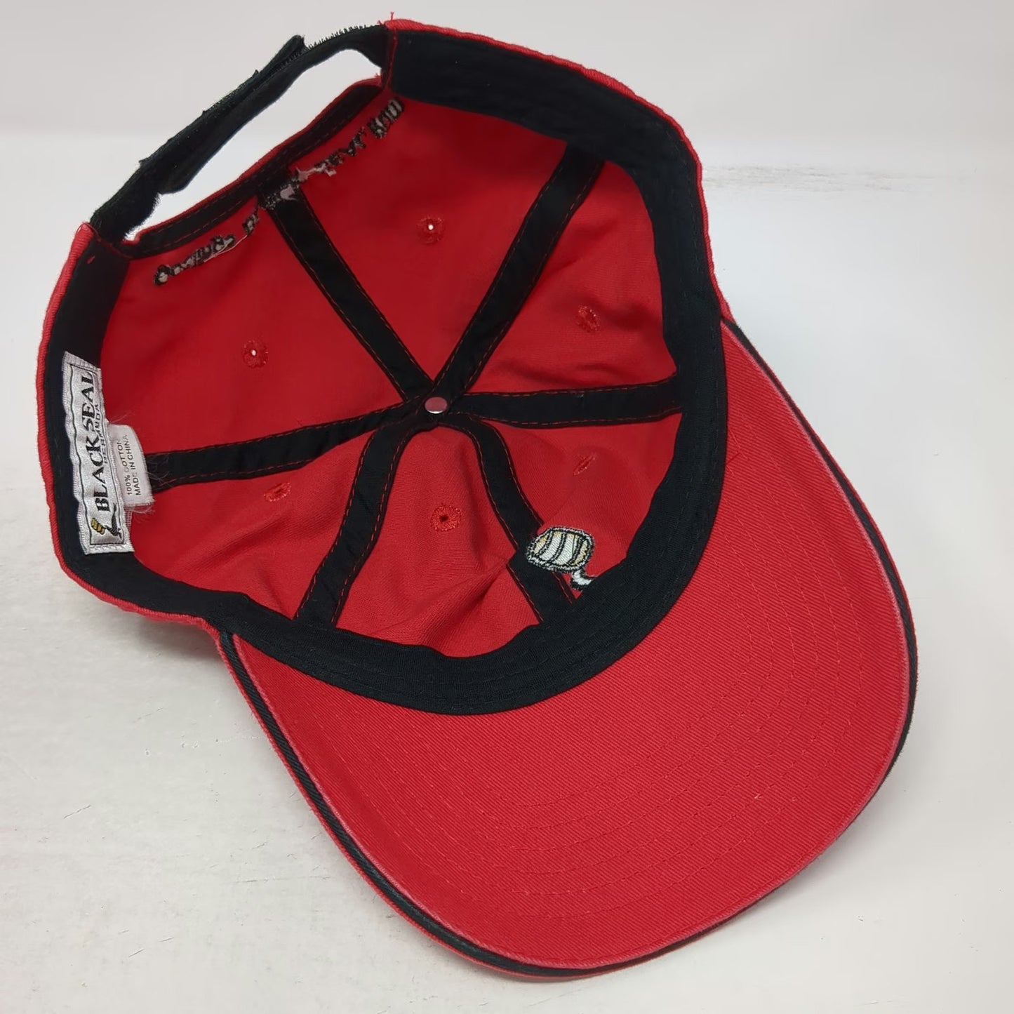 Goslings Black Seal Rum Baseball Cap Red One Size Strapback Bermuda Flag Hat