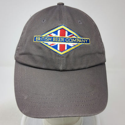 British Beer Company Hat Baseball Cap Gray One Size Slideback Union Jack Logo