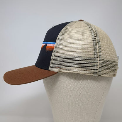 Locale Outdoor Trucker Hat Black Brown One Size Mountain Graphic Mesh Snapback