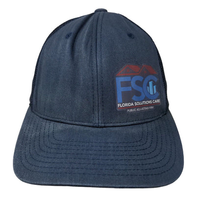Florida Solutions Care Public Adjusting Firm Fitted Trucker Hat Blue OS Mesh