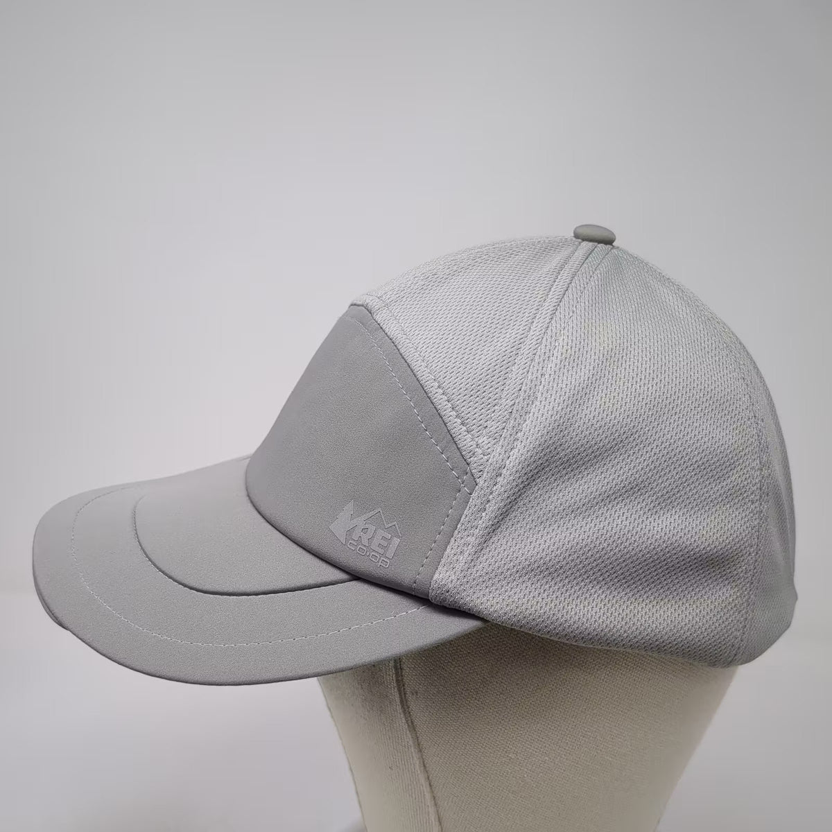 REI Co-op Gray Baseball Cap OS Mesh Adjustable Hiking Outdoor Performance Hat