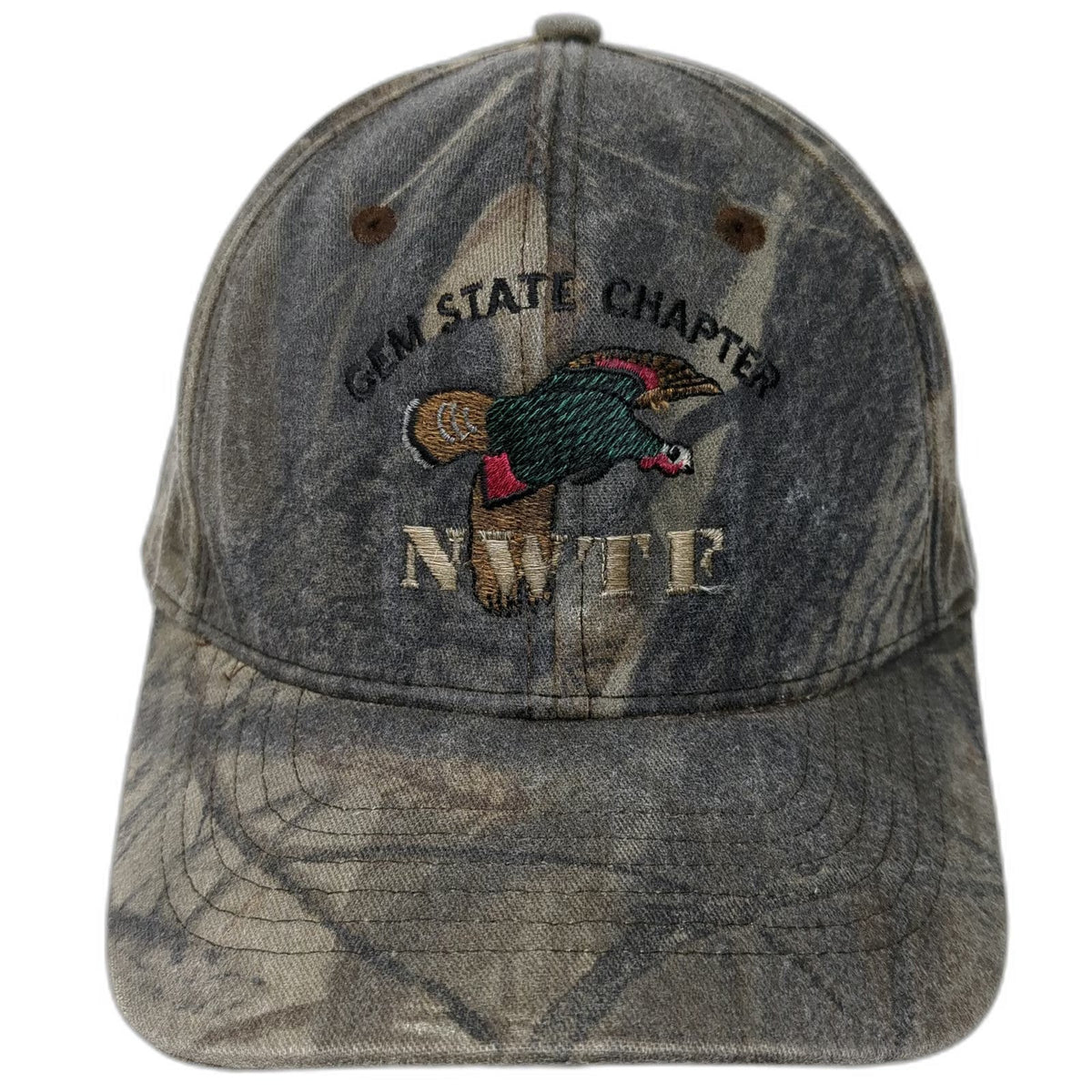 Stylemaster Snapback Gray One Size NWTF Gem State Chapter Idaho Turkey Camo Hat