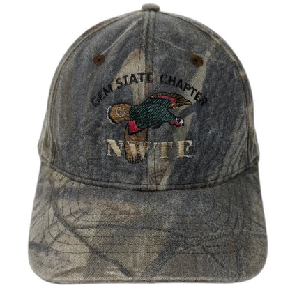 Stylemaster Snapback Gray One Size NWTF Gem State Chapter Idaho Turkey Camo Hat