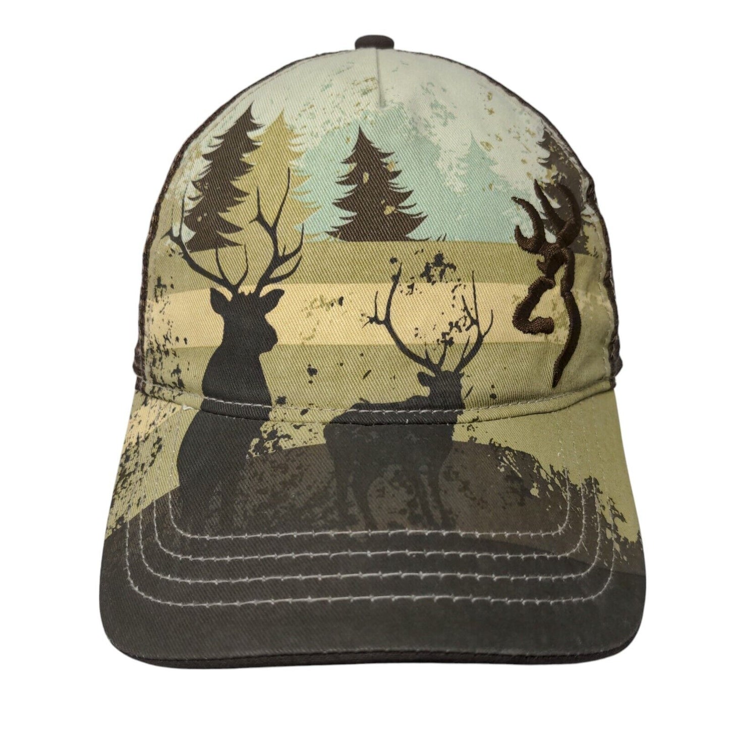 Browning Snapback Trucker Hat Camouflage OS Adjustable Embroidered Mesh Back