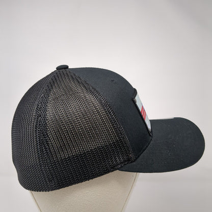 Brundage Mountain Bike Park Fitted Trucker Hat Black OS Flexfit Mesh Yupoong